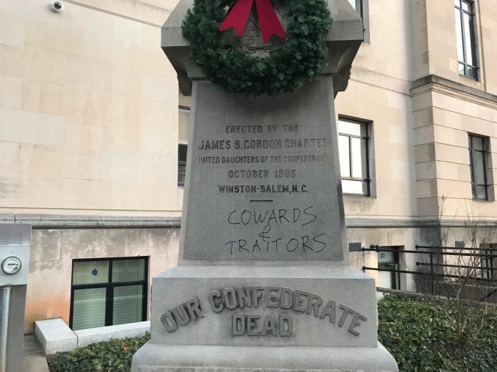 Confederate statue removed from historic N Carolina court