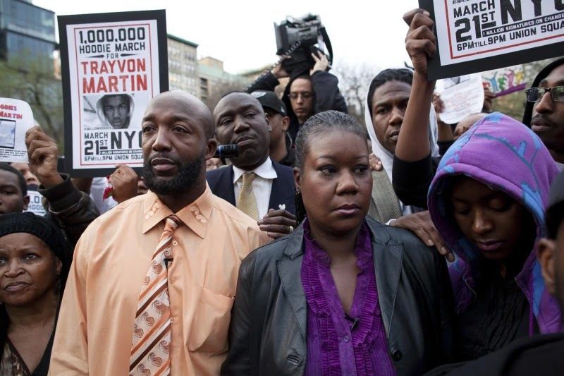 Trayvon Martin’s parents participate in the Million Hoodie March.